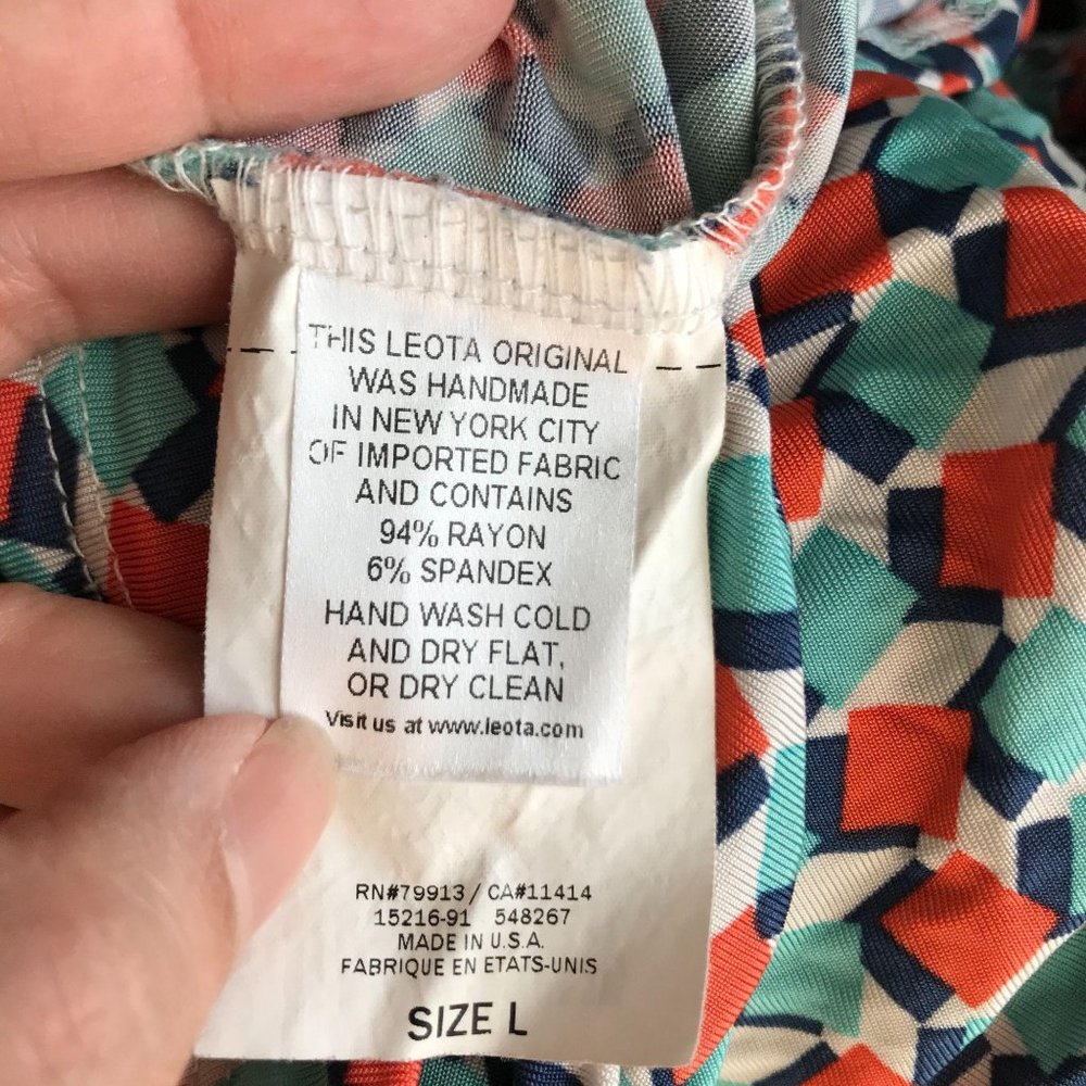 Leota Maternity Dress Geometric Print Large - Picture 5 of 9